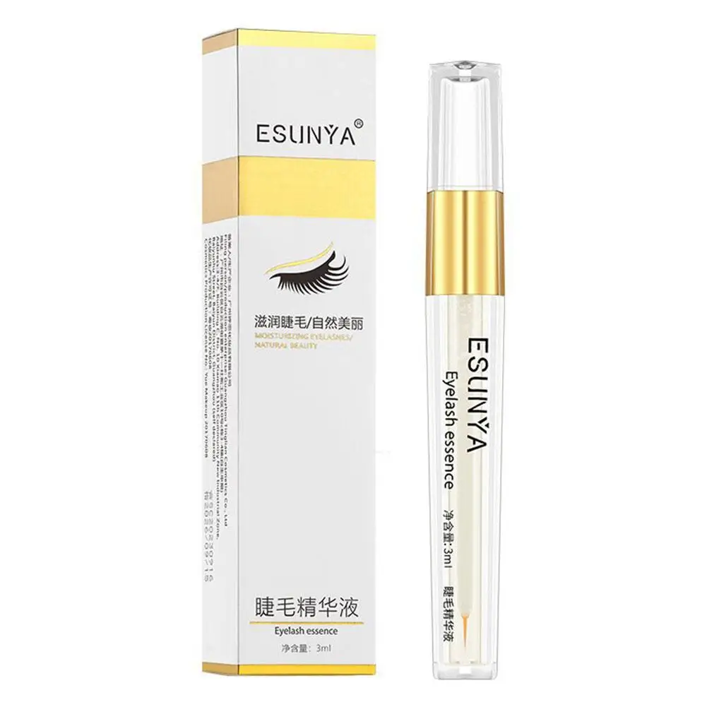 Siero per ciglia Yishangya - Potenziatore naturale per ciglia e sopracciglia per allungamento, oscuramento e volumizzazione (3 ml, effetto mascara nero)