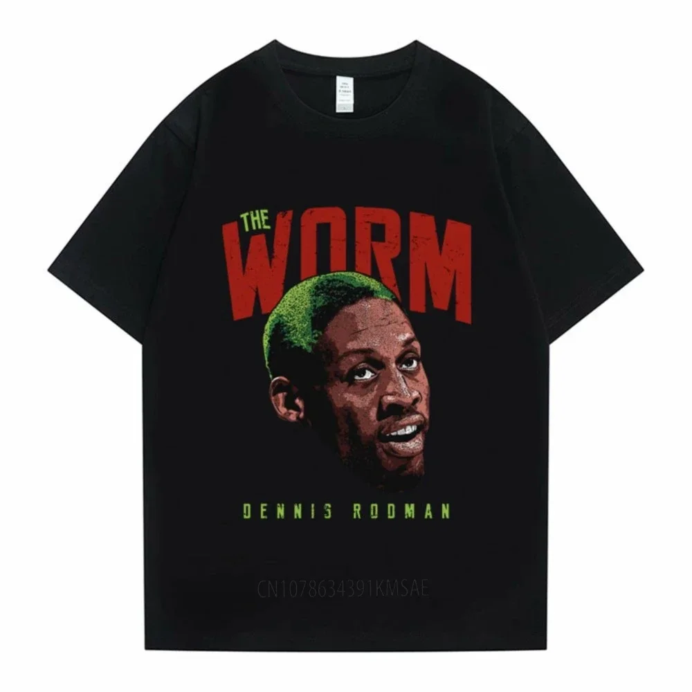 Hot New The Worm Dennis Rodman Graphic Tees Men Women Hip Hop Tshirt Boys Basketball T-shirt Male Loose T Shirts Man Streetwear