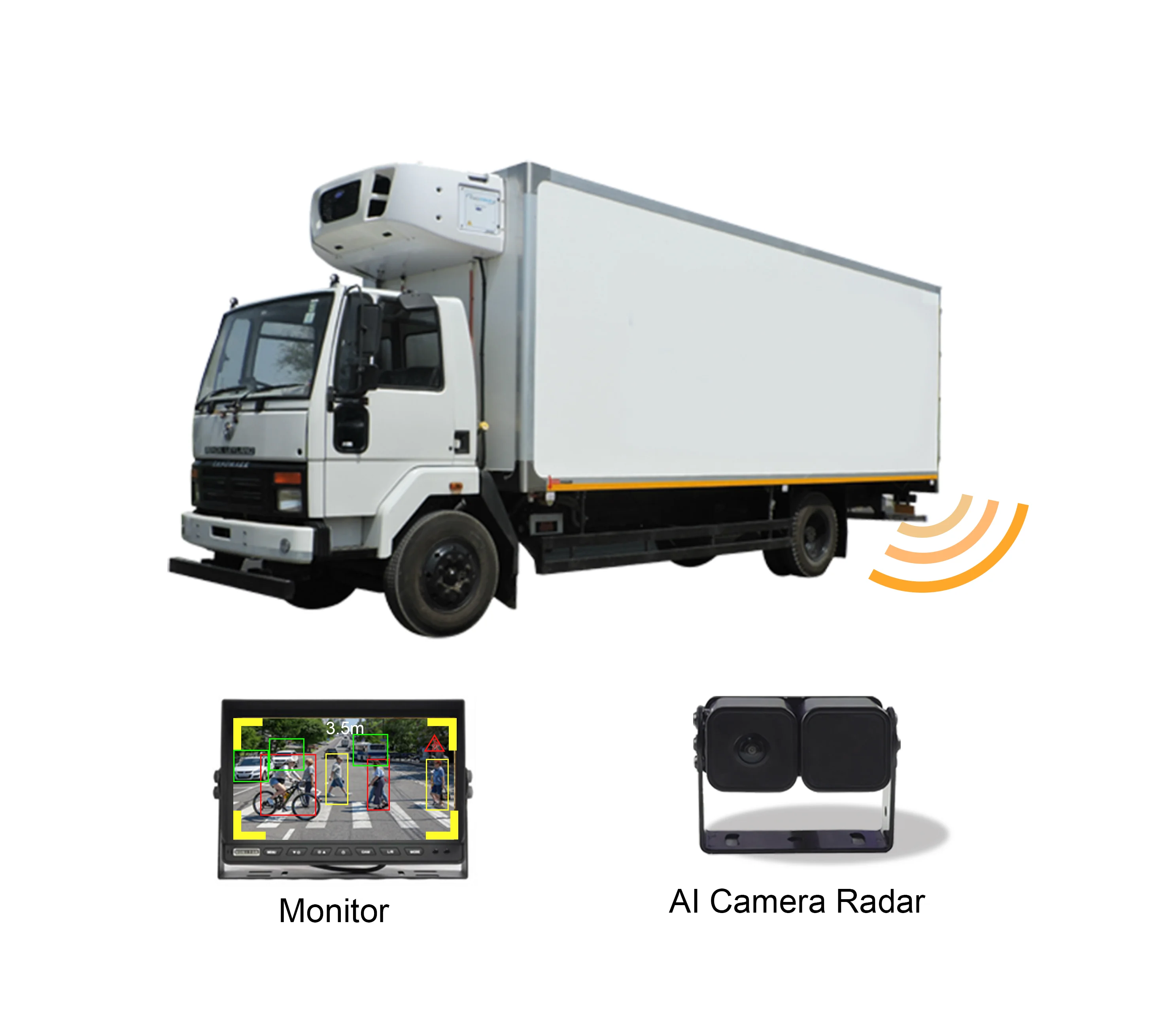 

Real-Time Tracking Automotive Detect With AI Camera And Radar Comb System Safety Driving Monitoring