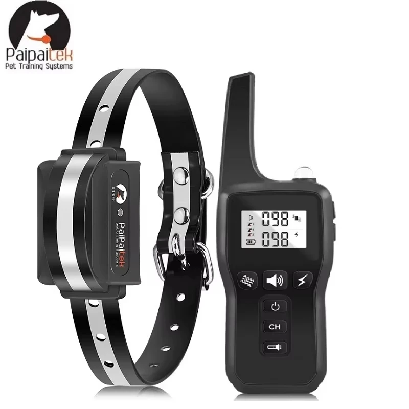 

Rechargeable Dog Training Collar with Remote Control – 1000m Range, Waterproof Electric Anti Bark Collar for All Size Dogs