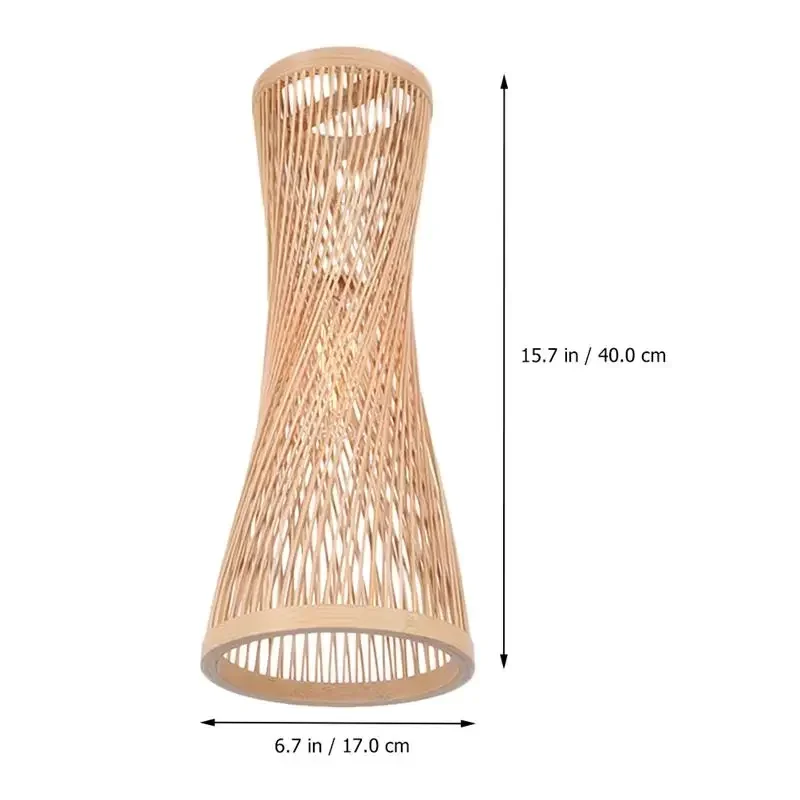 Japanese Bamboo Chandelier Chinese Style Rattan Woven Hanging Light Ceiling Lamp for Home Cafe Bar Decorate Restaurant Lighting