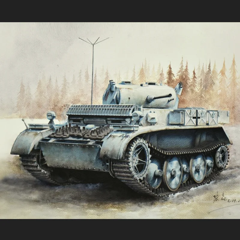 1/72 لعبة بلاستيكية Flyhawk لتقوم بها بنفسك أطقم منمذجة FH3003C Pz. Kpfw. الثاني أوف. L Luchs مع نسخة مجموعة Zusatzpanzerung #4