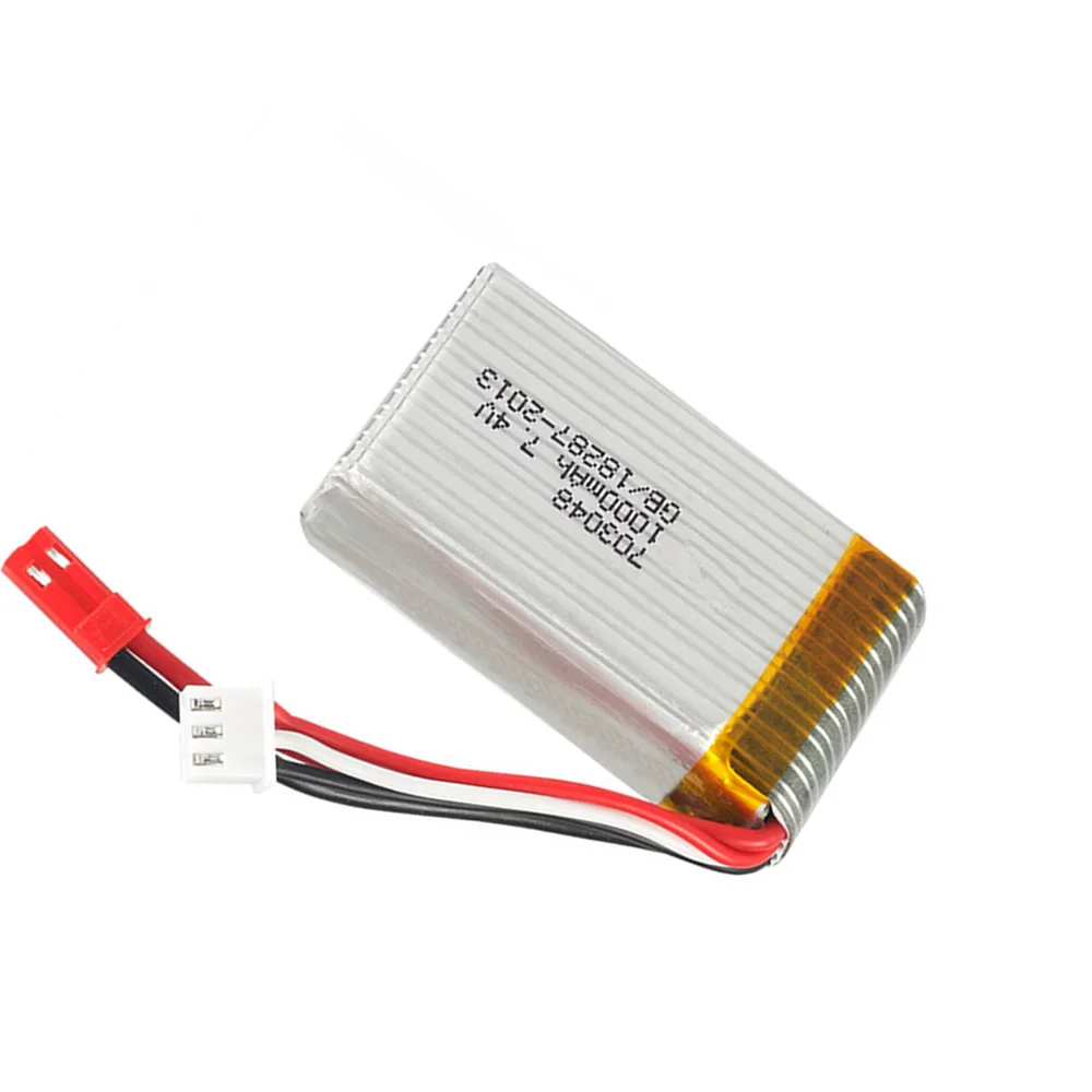 7,4 V 1000 mAh 703048   Batteria Lipo per batteria giocattolo MJXRC X600 2S 7.4 V 1000 MAH con parti RC JST/SM/T/EL-2P/SMALL TAMIYA PLUG