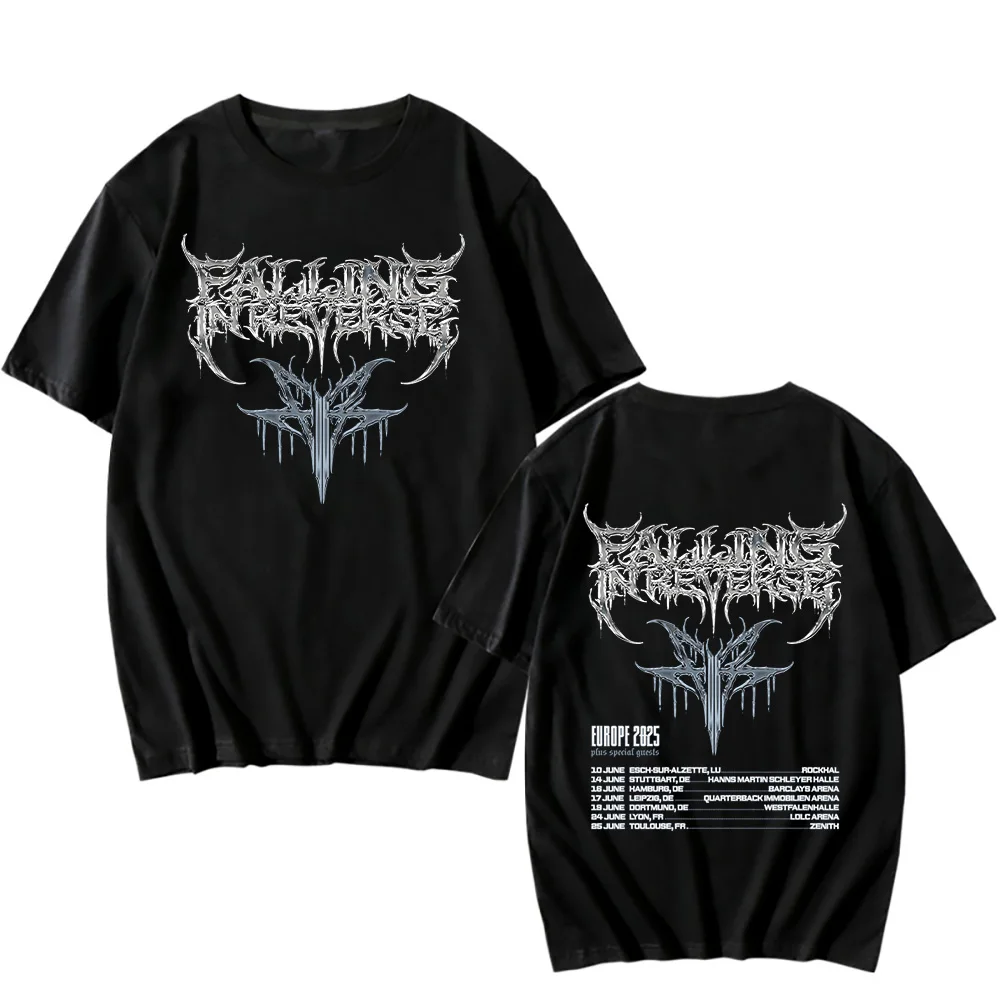 الوقوع في عكس بلايز جديدة الوقاية في عكس أوروبا 2025 جولة طباعة تي شيرت خمر الهيب هوب الرجال النساء المحملة المشجعين ملابس علوية من القطن