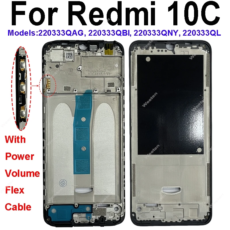 Средняя рамка ЖК-дисплея для Xiaomi Redmi 8 8A 9 9T 9A 9C 10 10A 10C 12 12C 4G 5G Передняя рамка ЖК-дисплея Средняя рамка Рамка корпуса