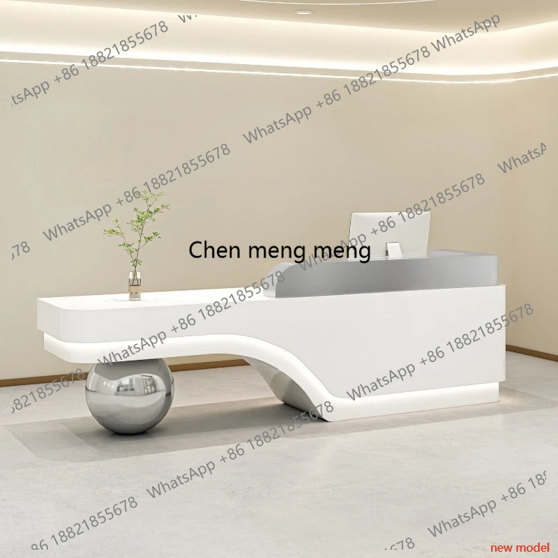 

Барная стойка для салона красоты, белая, элегантная, для магазина одежды, для бизнеса, для кассы, для офиса, мебель для салона красоты A17