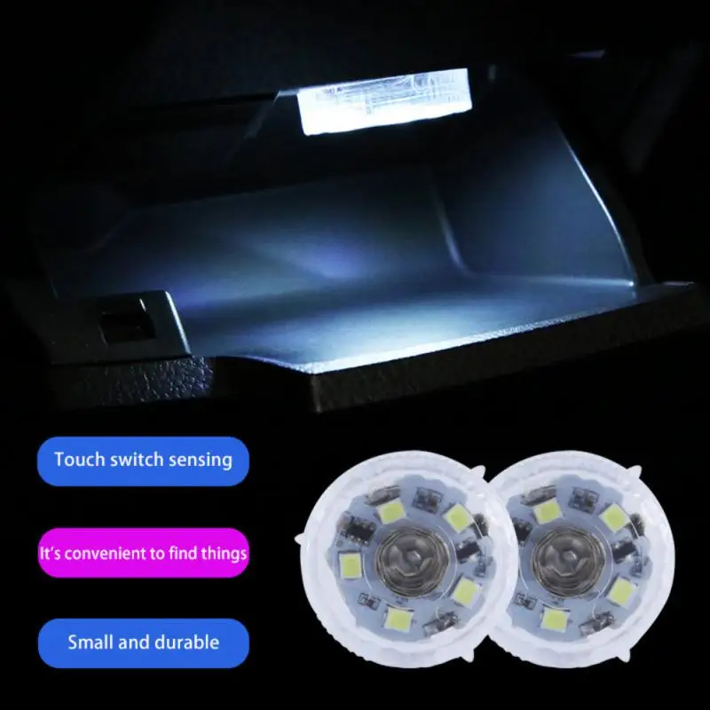 LED Touch Sensor Book Light Bedroom Wardrobe Touch Sensor Night Lamp Emergency Lights Mini Round Car Interior Light Ambient Lamp