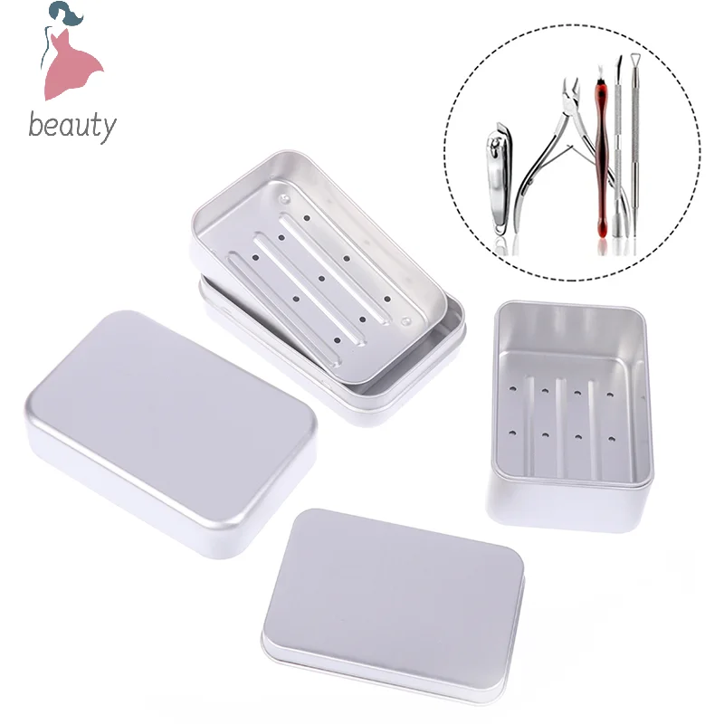 Filterable Nail Art Tools Sterilizer Tray Nail Tool Storage Container Manicure Equipment Cleaner Disinfection Aluminum Box