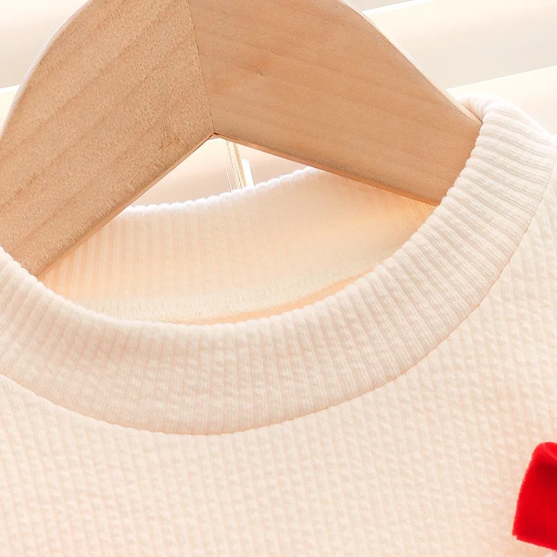 ملابس طفلة للربيع والخريف فستان بناتي شبكي منقوش بأكمام طويلة مع جيوب فساتين أطفال غير رسمية لطيفة