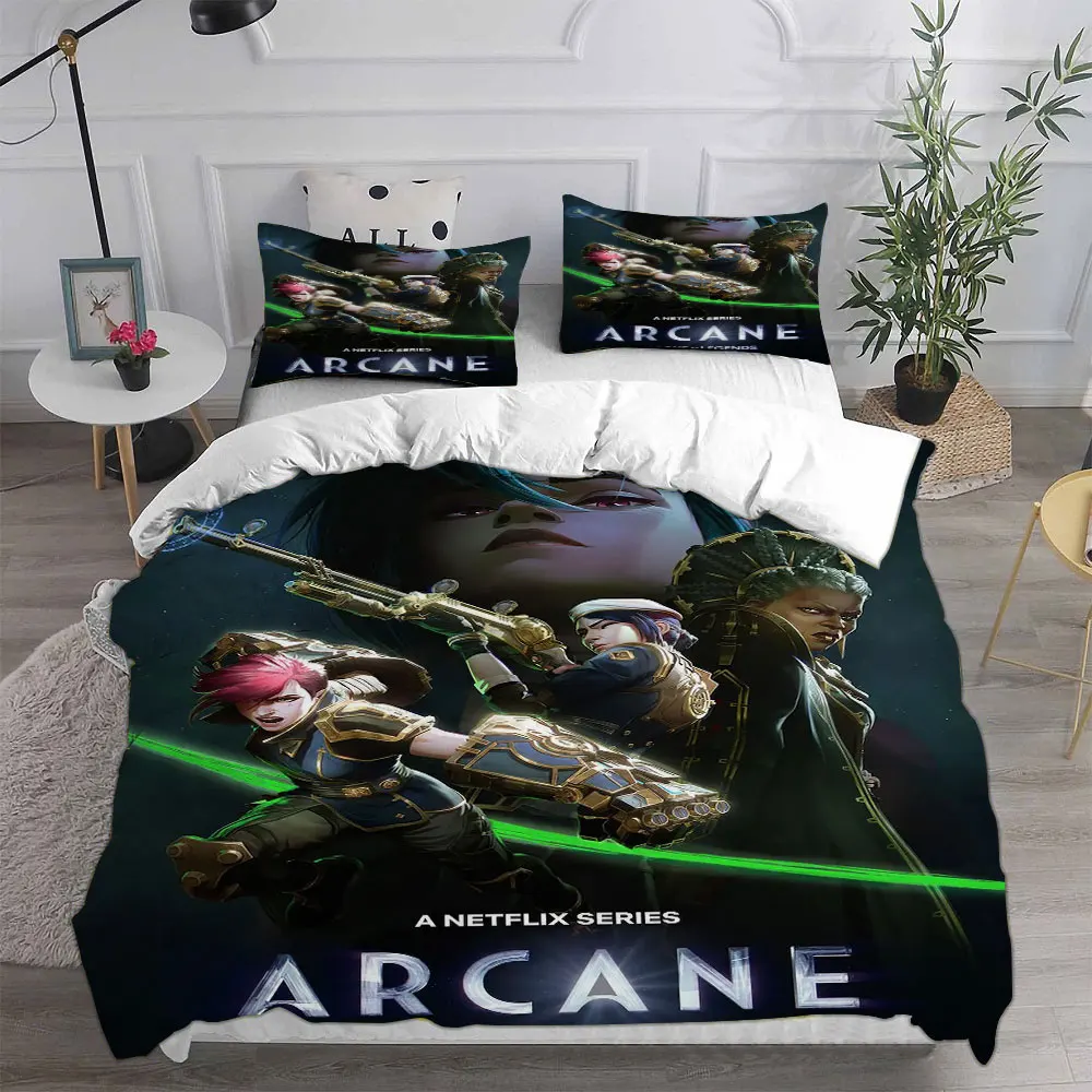 Arcane Season 2 Bedding Sets Quilt Bed Cover Comforter Duvet Cover Pillow Case 2-3 Pieces Sets Teenagers Children's Gifts