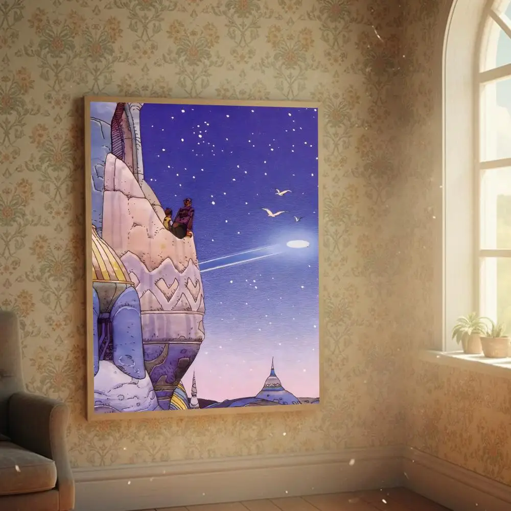 Frameless Poster Home self- waterproof wall sticker, aesthetic decor for living room, bedroom and bar M-Moebius (Jean Giraud) - view 6