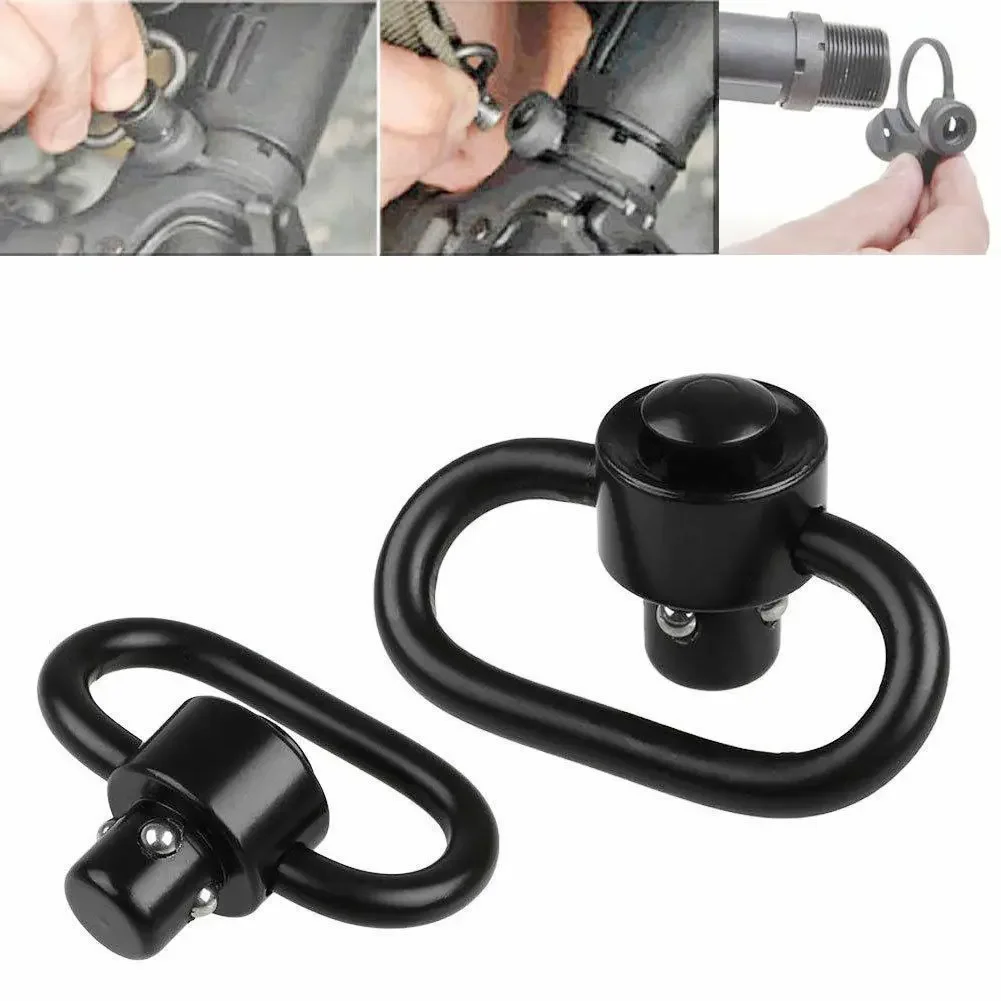 Tactical Strap Gun Sling Swivel Buckle Heart Shaped Ring Quick Release Steel Ball Black Qd Ak Adjustable Airsoft Rifle