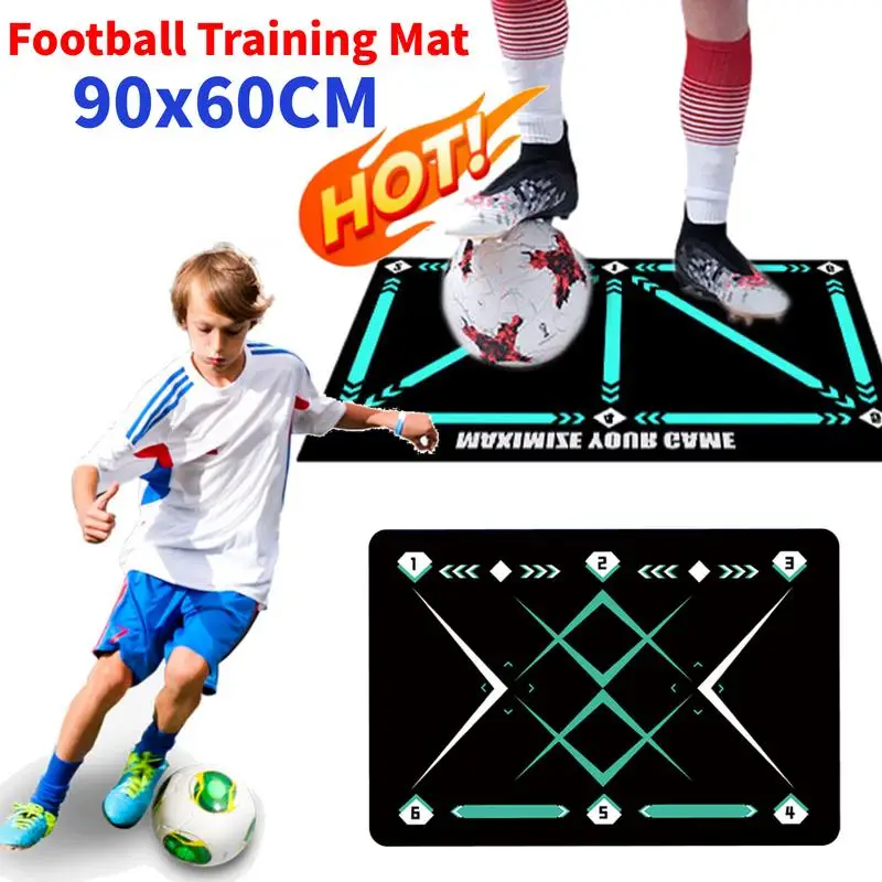 

Football Training Mat Durable Non Slip Foldable Dribble Training Mat for Kids Adults Football Training Indoor Ourdoor Equipment