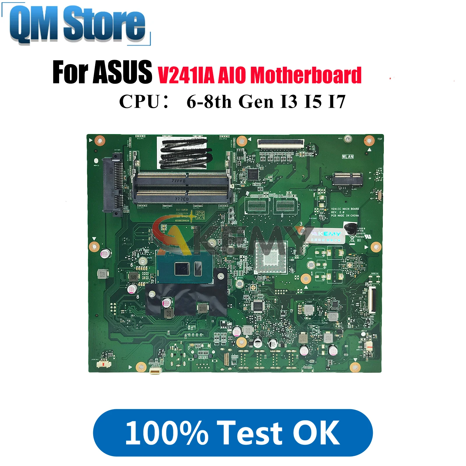 

V241IA Motherboard For ASUS Vivo AiO V241IC V241IA V241ICR V241I Mainboard With I3 I5 I7 CPU 100% tests OK fast shipping stk
