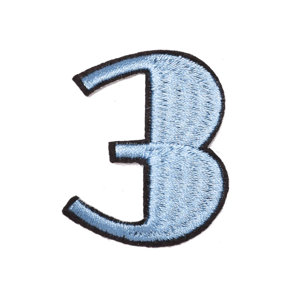 

9 pcs Fabric Number Patches Diy Sewing Appliques Embroidery Clothes Decor Stickers Iron On Modern Style Repair Gift For Tshirts