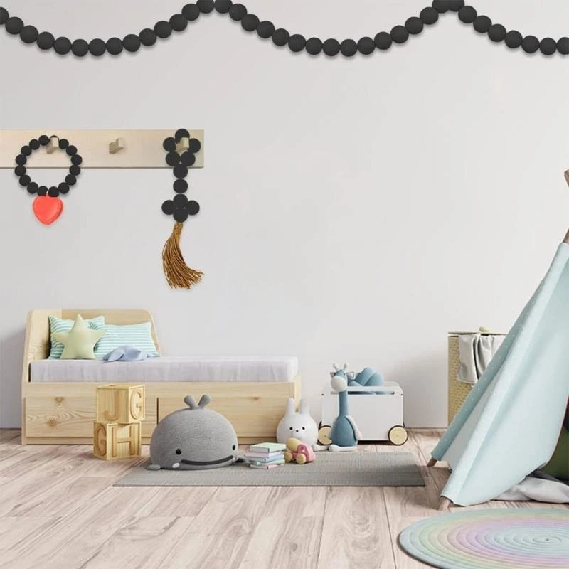 Set Rantai Dot DIY Manik-manik Menyusui Bulat Bayi Manik-manik Silikon 12Mm 15UB