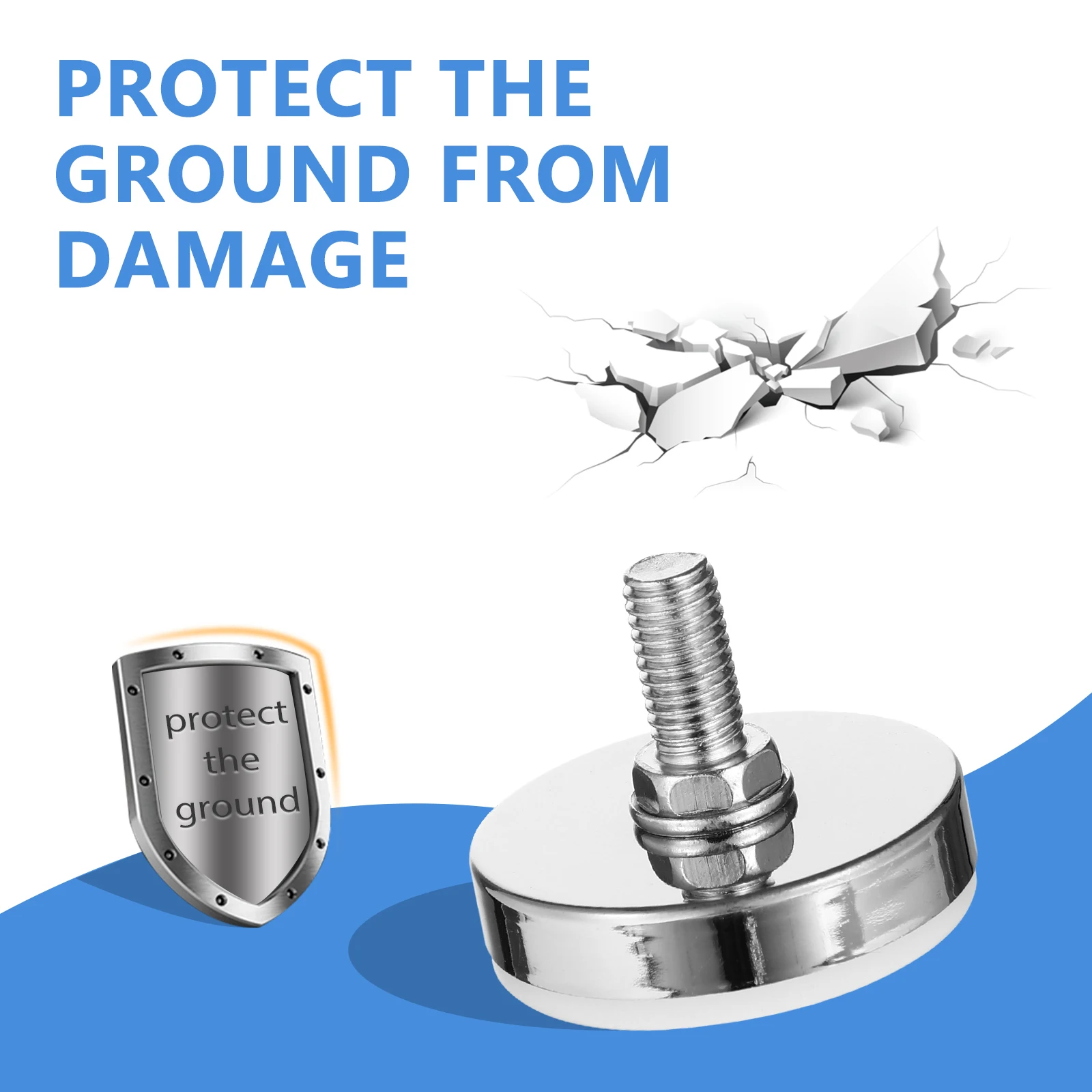 

8Sets Adjustable Furniture Leg Levelers Antiwobble Home Office Chair Table Leveling Feet Durable Stable Performance