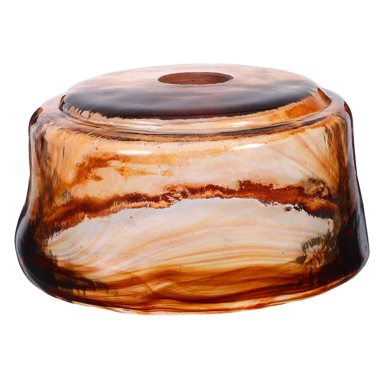 

Amber Glass Pendant Lamp Shade Vintage Retro Cylinder Lampshade 35Mm Hole Diameter Bedside Lighting Glass Lamp Cover Replacement