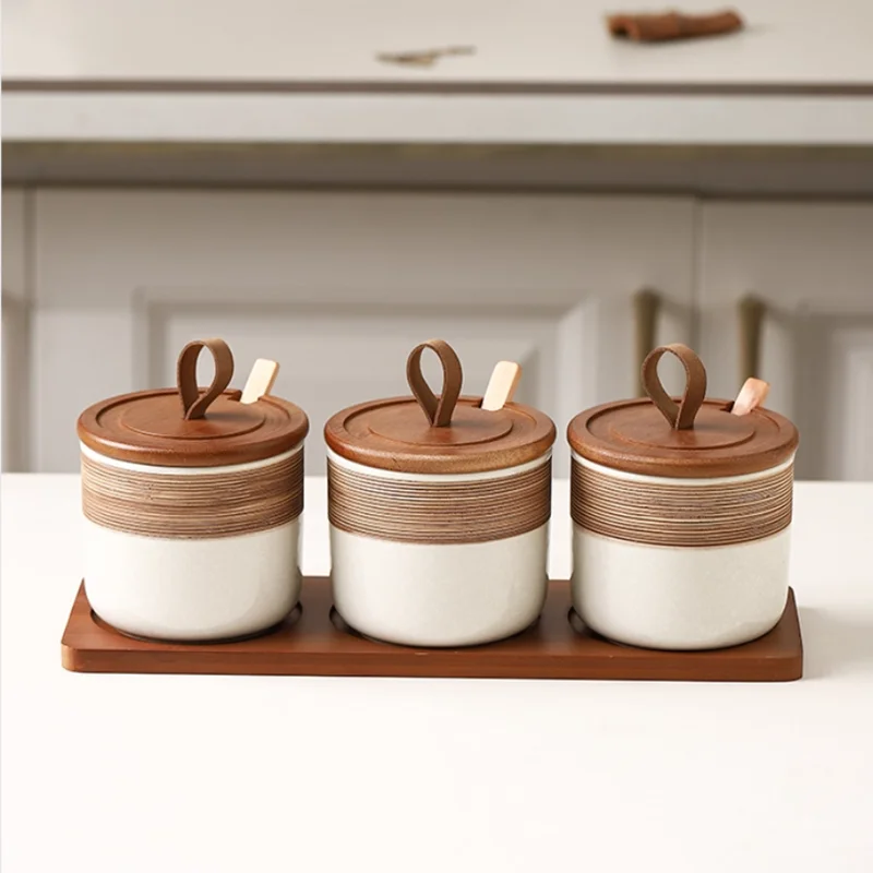

Kitchen Seasoning Tools, Vintage Coarse Ceramic Seasoning Jars, Salt and Pepper Bottles, Spice Jars, Seasoning Boxes, Containers