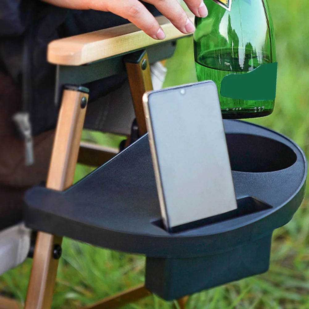 

Outdoor Recliner Chair Folding Side Tray with Cup Holder for Kermit Chair Convenient for Holding Drinks and Snacks Outdoors
