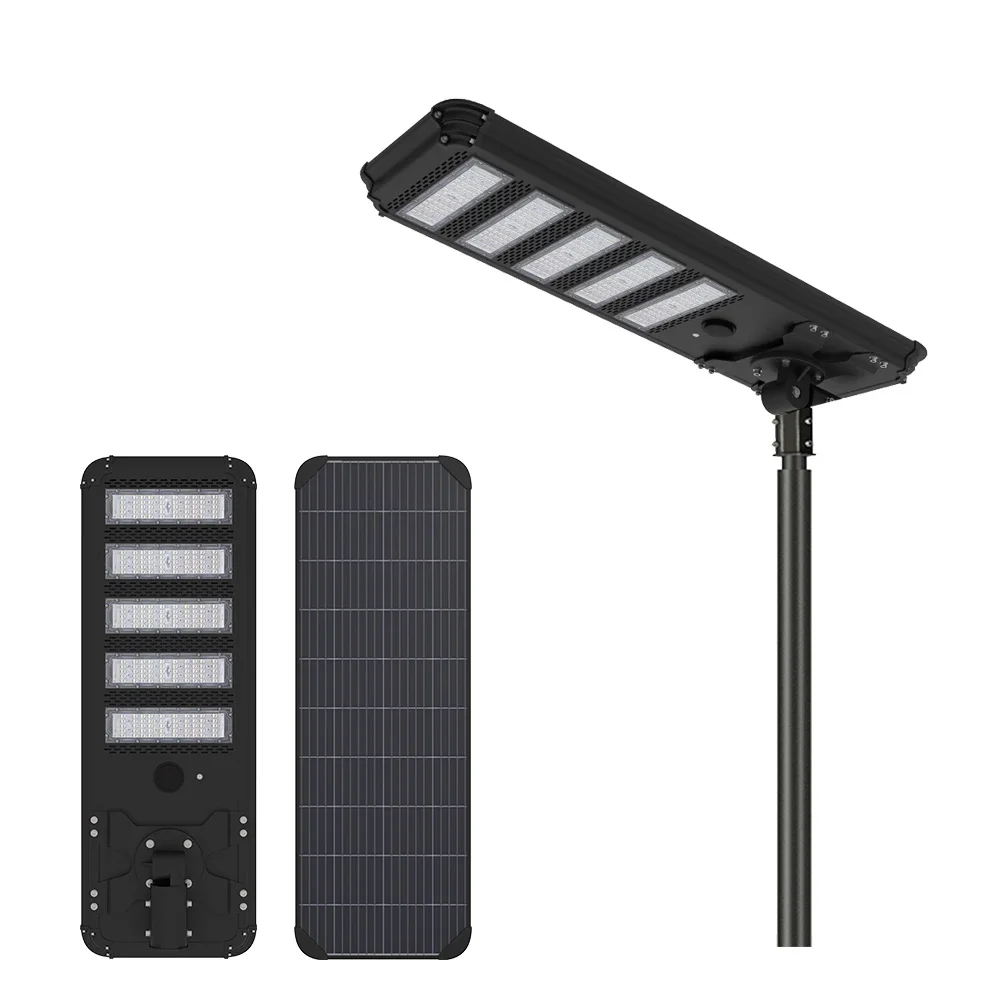 High Lumen IP65 60w 80w 100w 120w sensor smart waterproof outdoor integrated street lamp all in one led solar street light