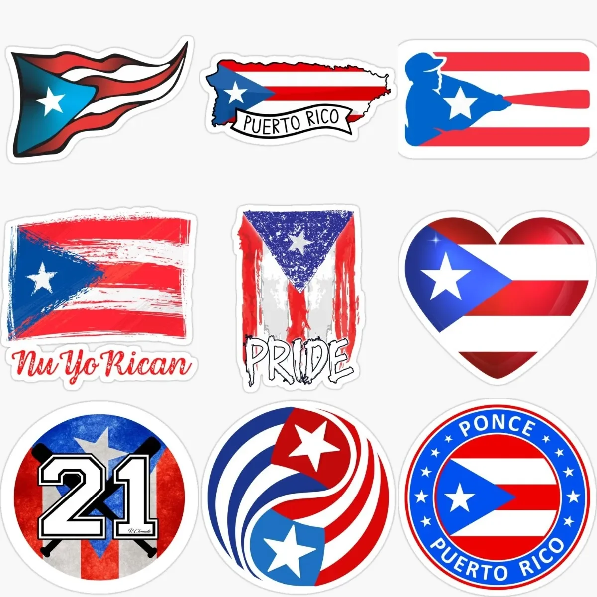 

Creative Puerto Rico PR Flag Emblem Frog PVC Waterproof Stickers for Decorate Car Van Room Truck Bicycle Table Fridge Off-road