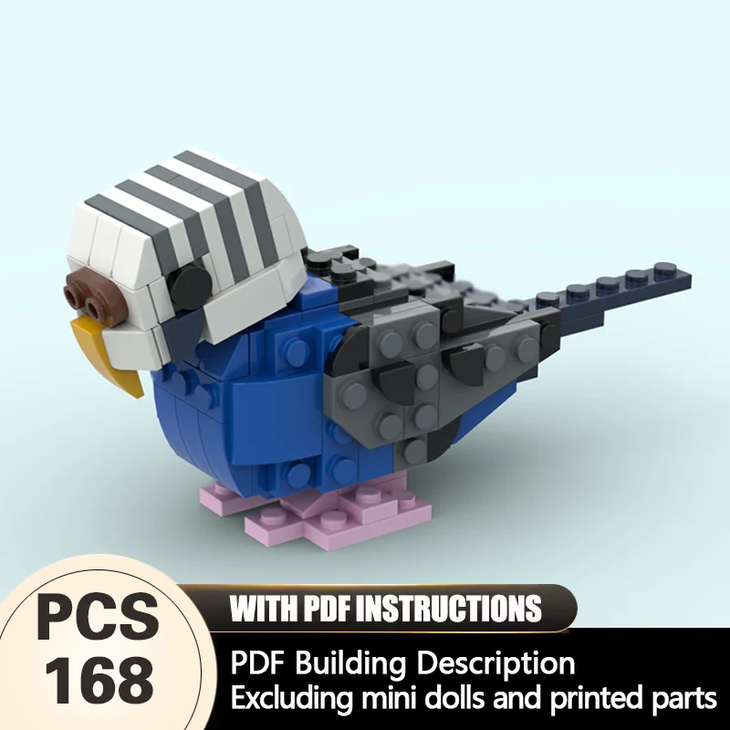 

Creators Animal Series Model MOC Building Bricks Blue Parakeet Modular Technology Gifts Holiday Assemble Children Toys Suit
