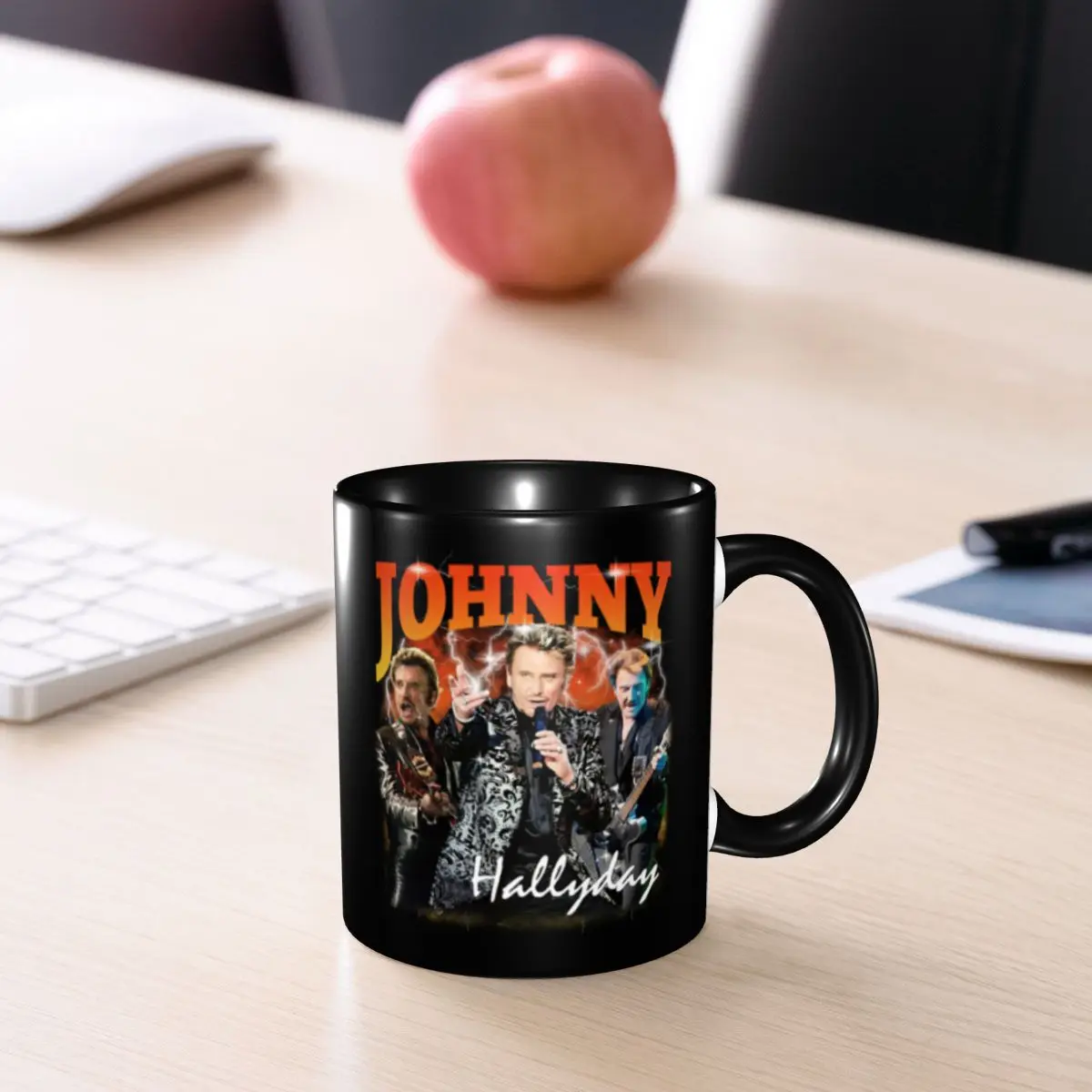 Johnny Hallyday Coffee Mugs DIY Personalized French Singer Rock Music Ceramic Mug Creative Gift