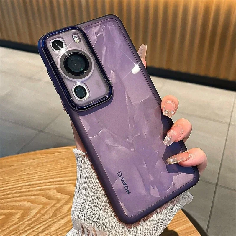 Capa para huawei p60 pro caso tpu silicone macio transparente caso de telefone para huawei p 60 60pro proteção da câmera à prova de choque pára-choques