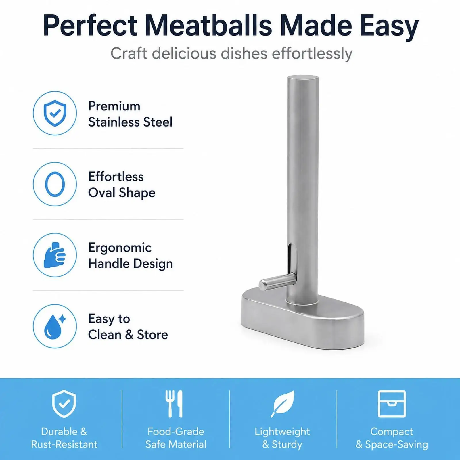 Meatball Press Scoop Falafel Maker Shaper Nonstick Metal Kitchen Tool for Cooking Enthusiasts