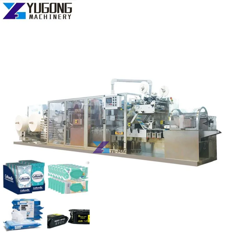 Full Automatic Baby Wet Wipes Machine Wet Tissue Machine Single Sachet Wet Tissue Machine Wet Wipe Lid Applicator Machine