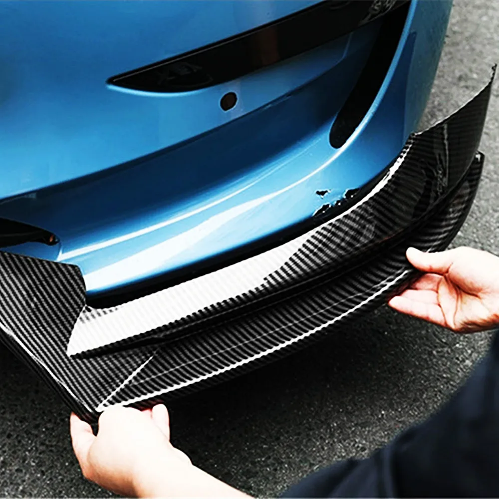 For 2017 18 19 20 21 22 23 Tesla Model 3/Y Bodykit Car Front Bumper Lip Chin Spoiler Splitter Diffuser Tuning Accessories Part