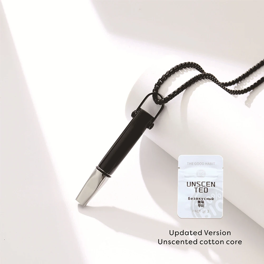 Anxiety Relief Breathing Necklace Quitting Smoking Meditation Pendants With Flavor Filters Mindfulness Necklace Quit Smoking Aid image 2