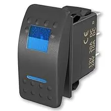 DaierTek 7 Gang Rocker Switch Panel Marine Boat Switch Panel Waterproof with USB Charger Voltmeter for Auto Vertical UTV Truck