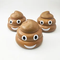 Smile Poop Cartoon Squishy Fidget Toy Fun Squeeze Game Cute Slow Rising Stress Relief Ball Soft Prank Jokes Adult Children Gifts