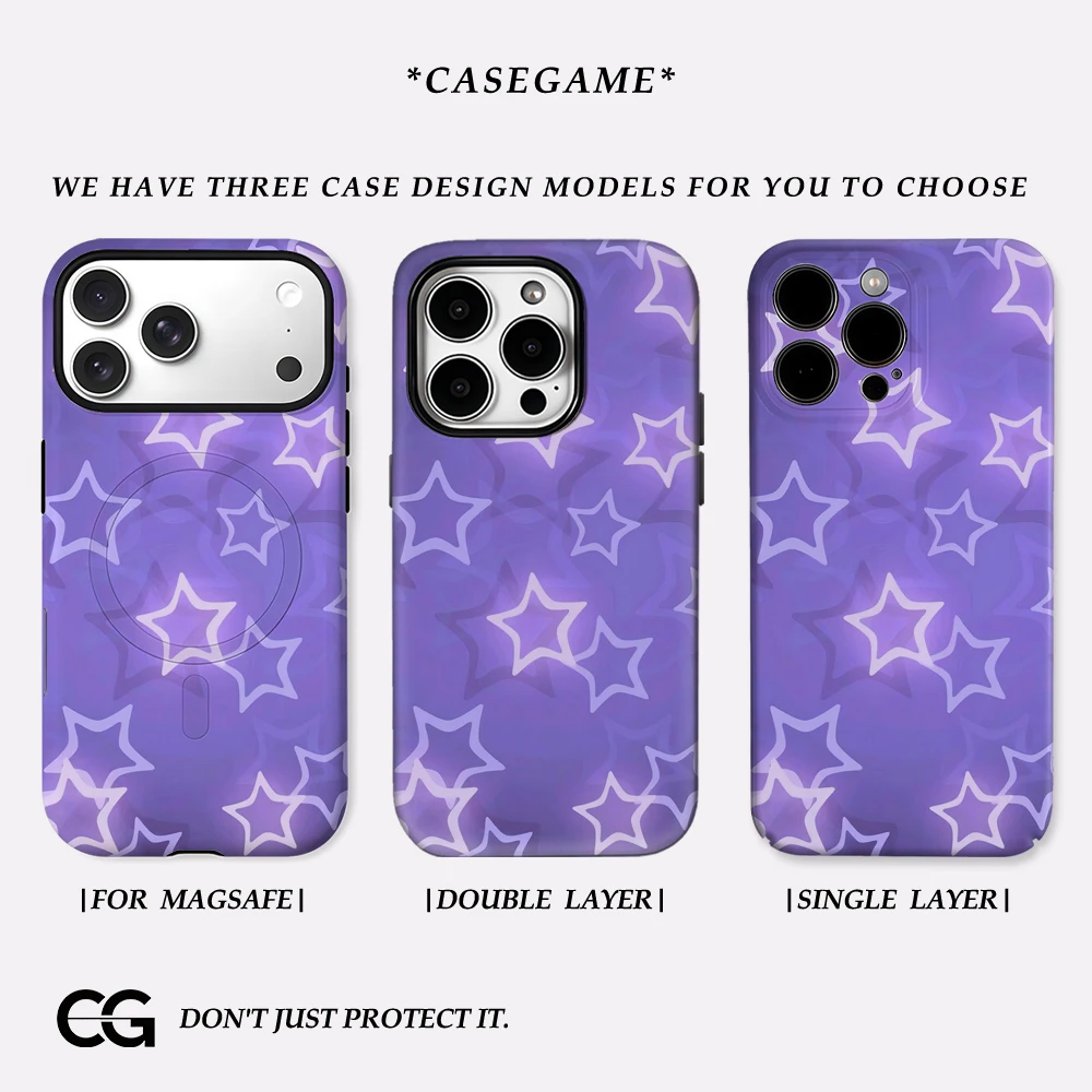 Lavender Star Glow IPhone 17 Must-Haves Handyhülle für IPhone 17 16 15 14 13 49 Pro Max Plus Doppelschichtige Rückseite