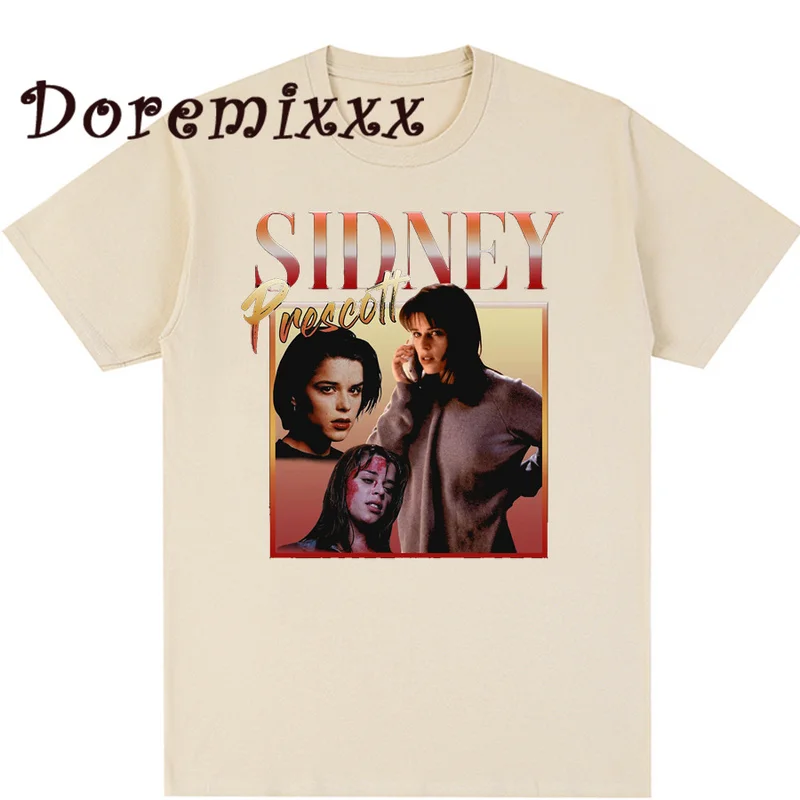 90s SIDNEY PRESCOTT T-Shirt Unisex 90s Vintage Tshirt Mens Womens Cotton T-Shirts Scream Horror Funny Hip Hop Streetwear