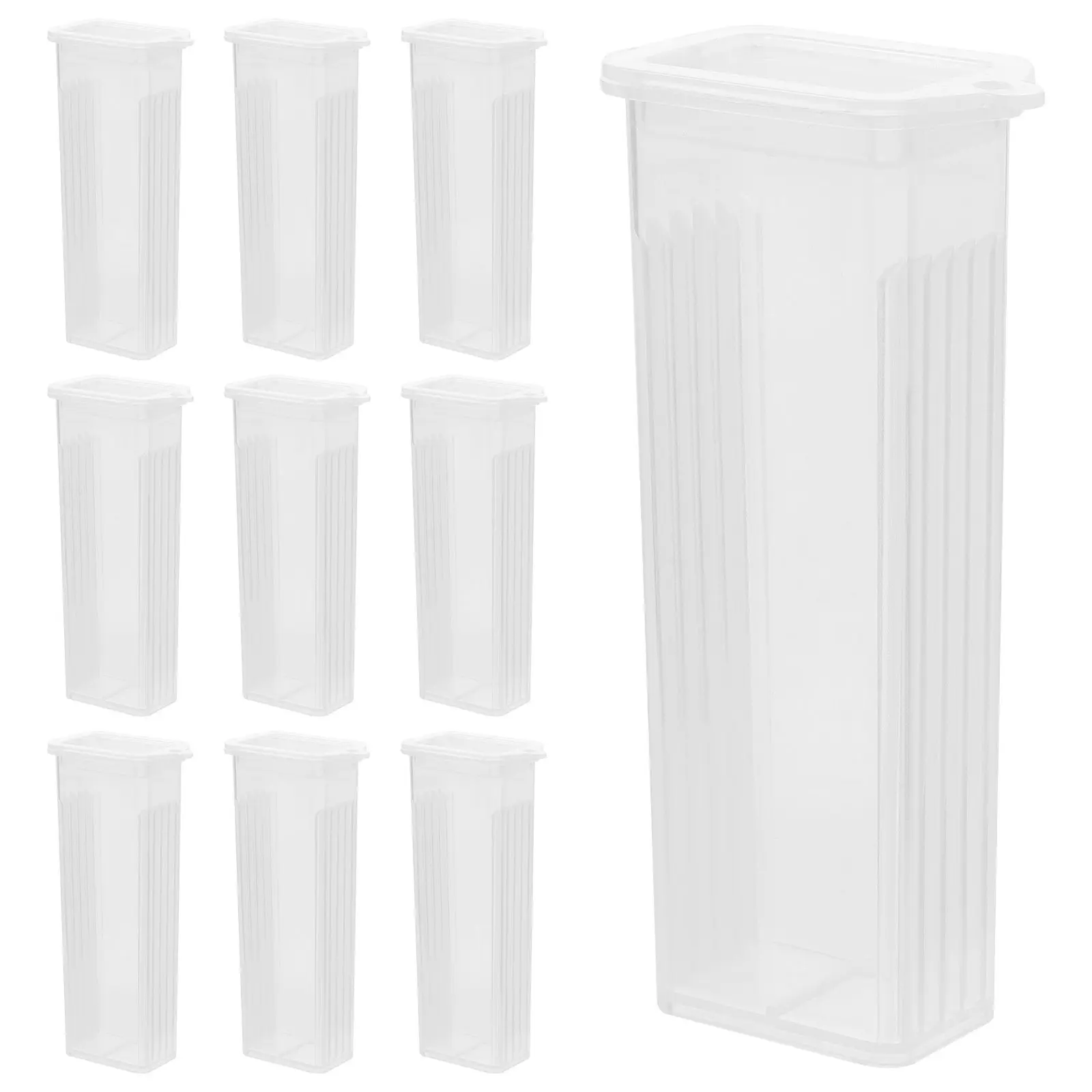 10Pcs Individual Slide Storage Boxes Sturdy PP Material for Microscope Slides Snaps and Slotted Channels Lab Supply