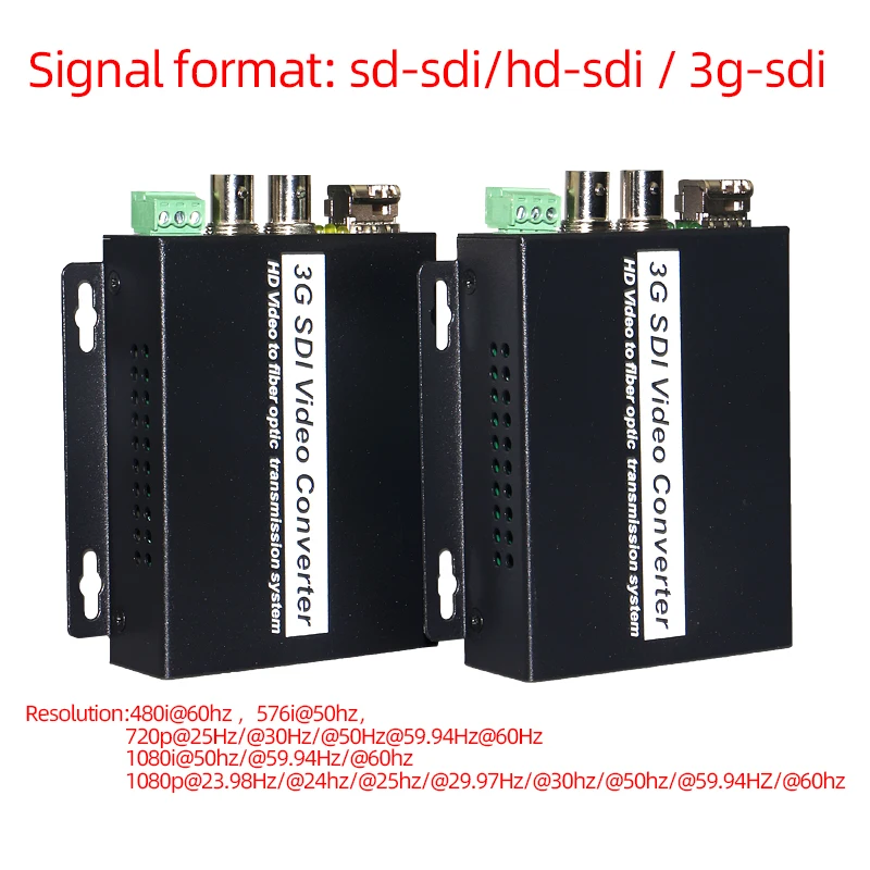 3g sdi video audio daten über faser optische medien konverter sender empfänger sdi fiber extender single fiber sfp lc 12v