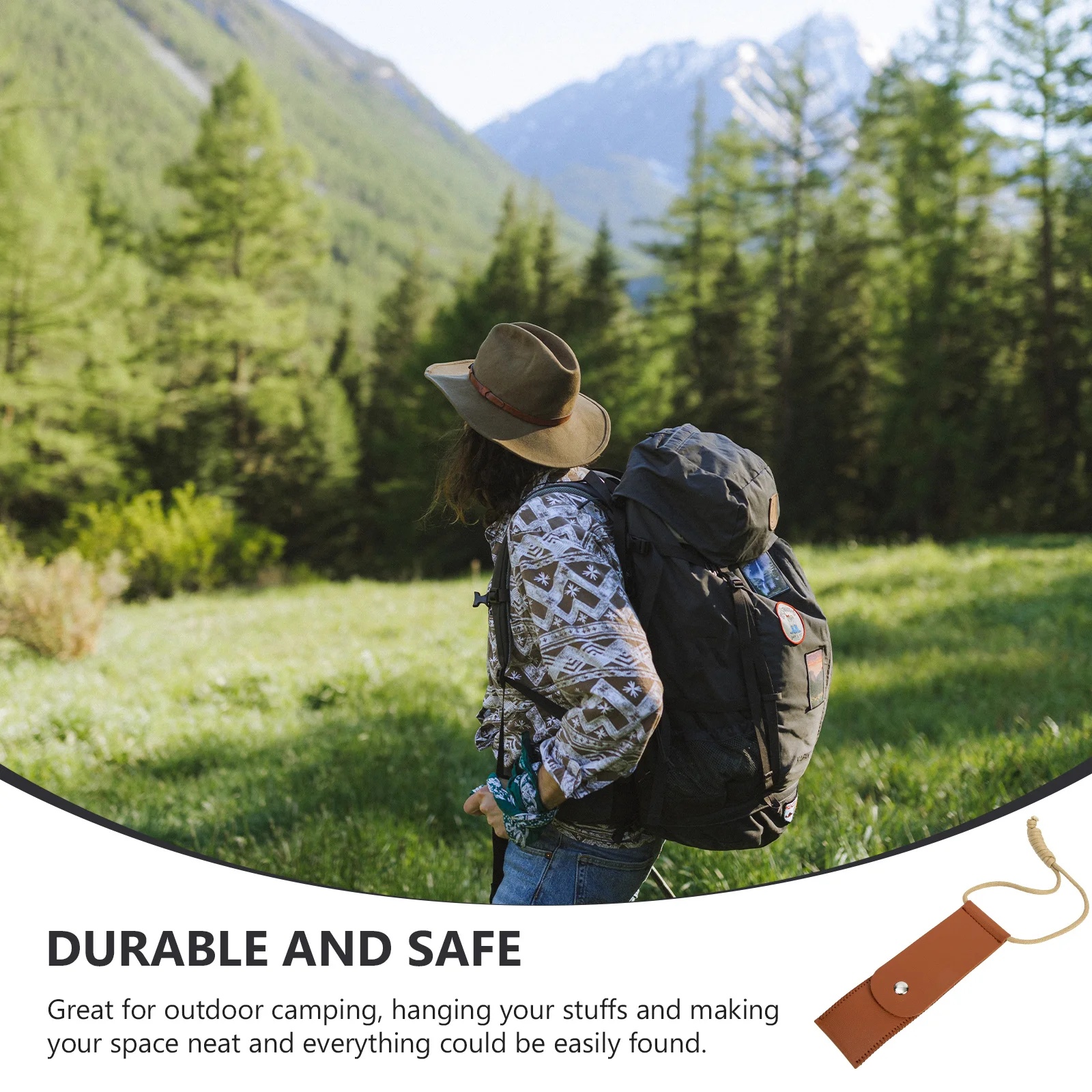 

Multi-Pocket Camping Pouch Waterproof Tableware Bag for Picnic Cutlery Storage Portable Dinnerware Container with Hanging Rope