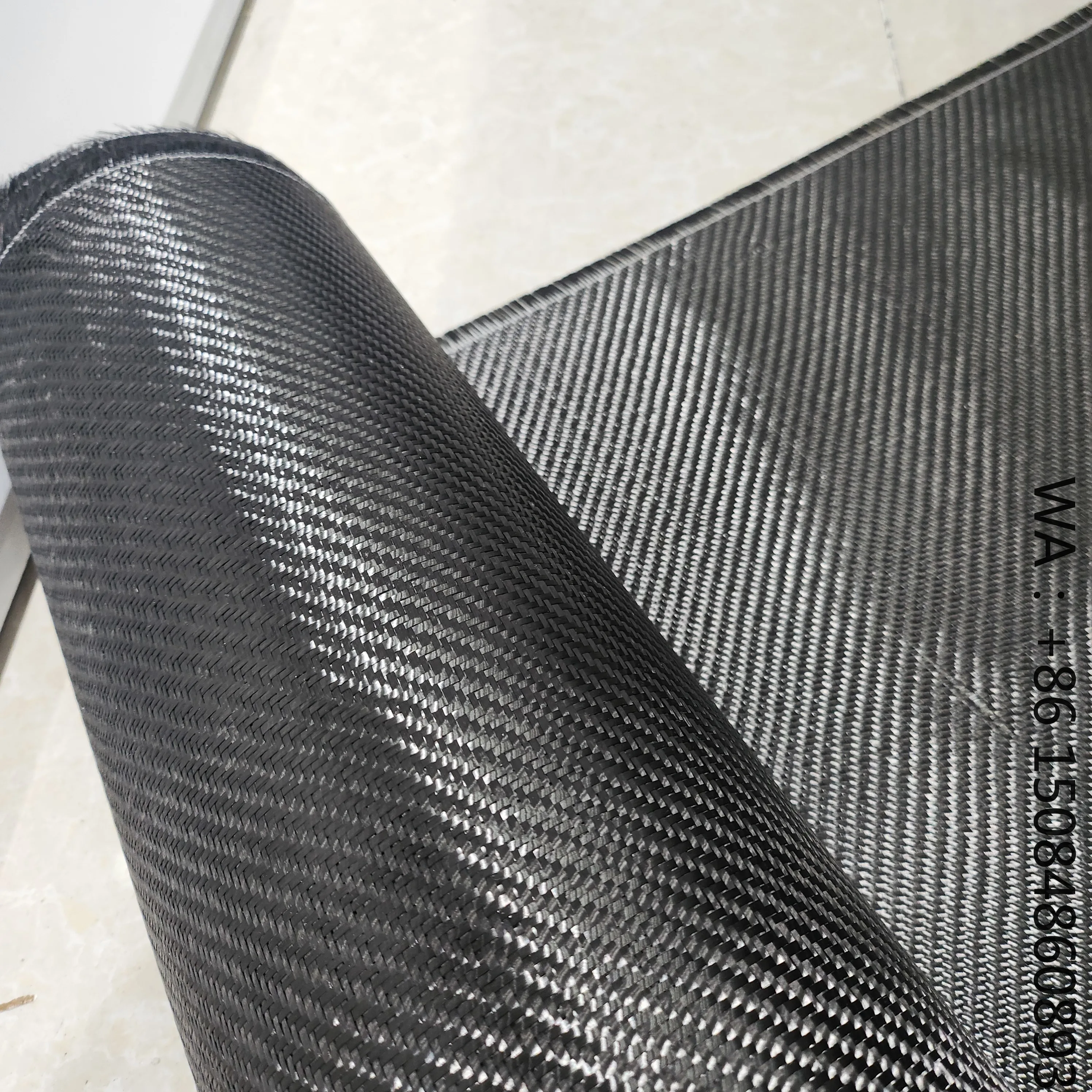 3K Hexagon Woven Carbon Fiber Fabric Roll, Waterproof Lightweight Cloth for Outdoor Luggage Bags and Automobile Industrial Match