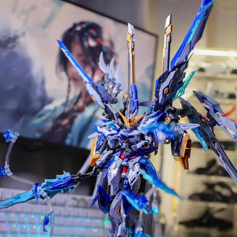 ZZA 1/100 Scale Robot Toy Assembly Model Flame-On Alloy Skeleton Special Features Mecha Collectible Action Figure