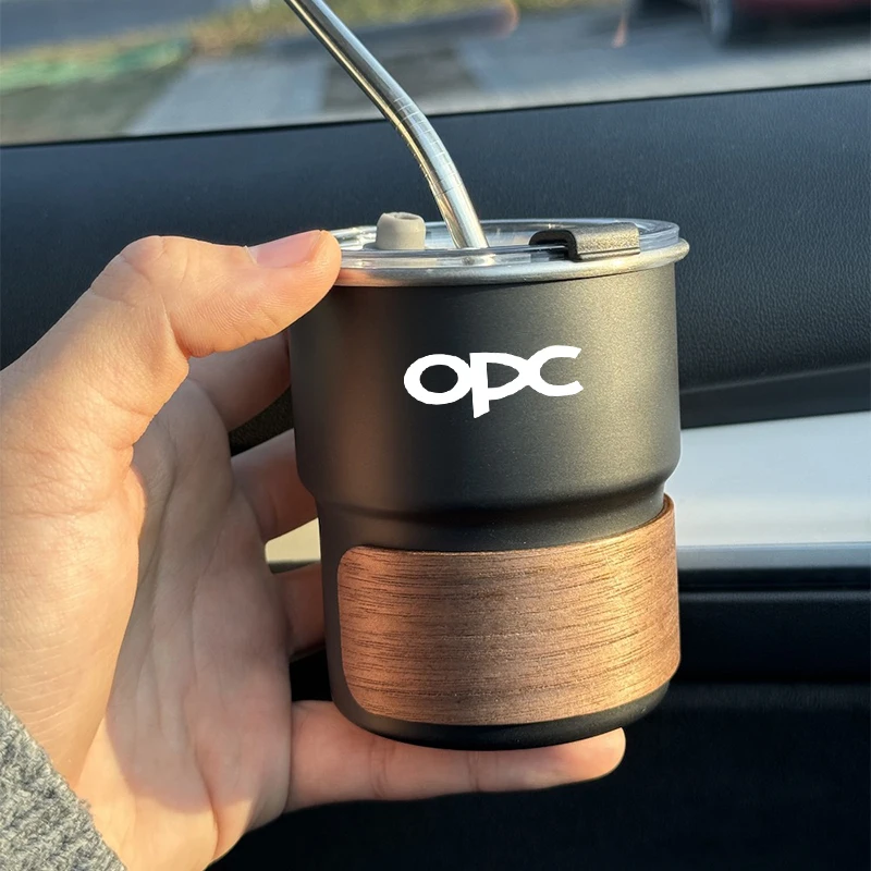 Автомобильная кофейная кружка из нержавеющей стали 304 с крышкой, антиожоговая чашка для напитков для Opel OPC Astra G H J F K Insignia Vectra C D Zafira Antara