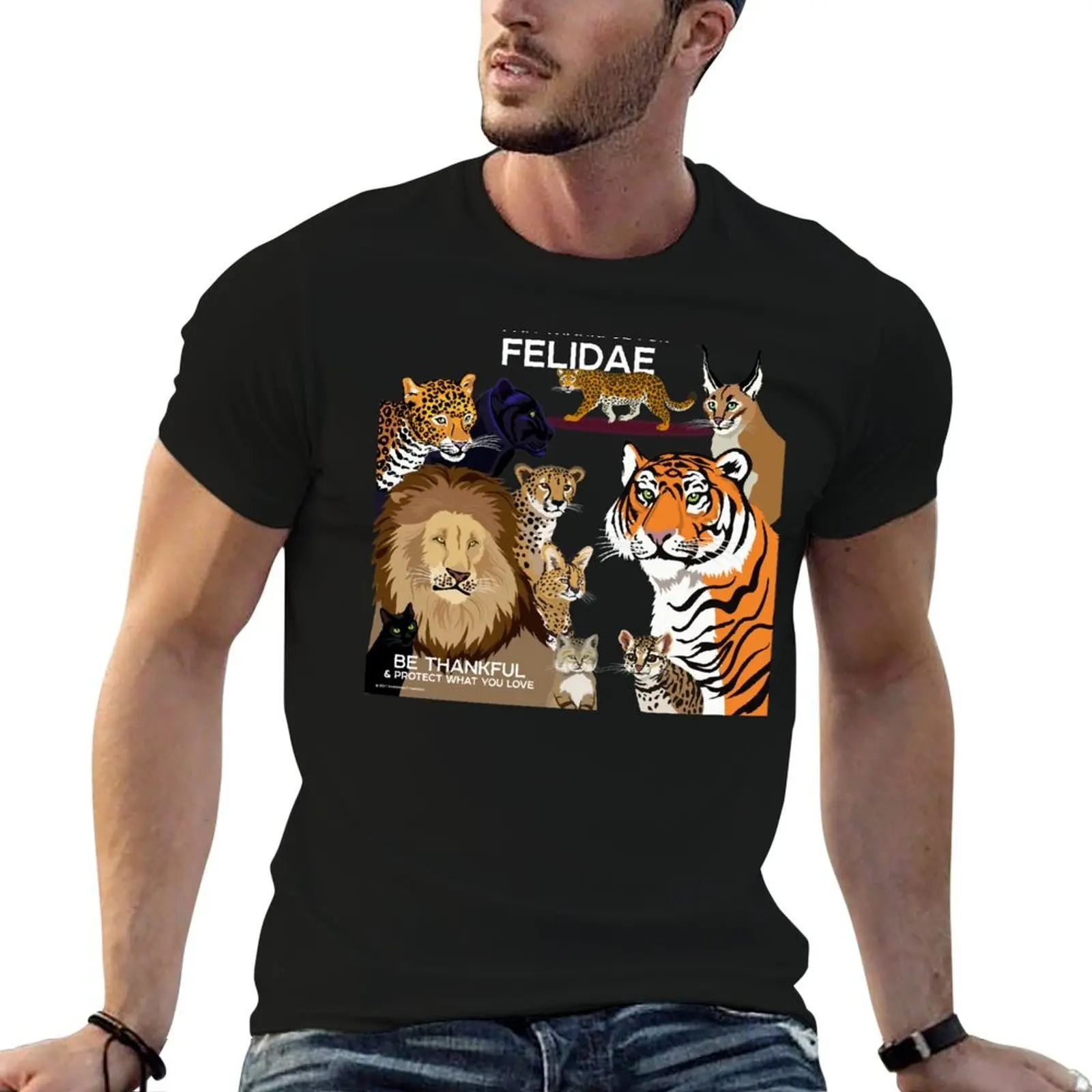 

I Am Thankful For Felidae T-Shirt man t shirt cotton high quality g man t shirts for men T-Shirt