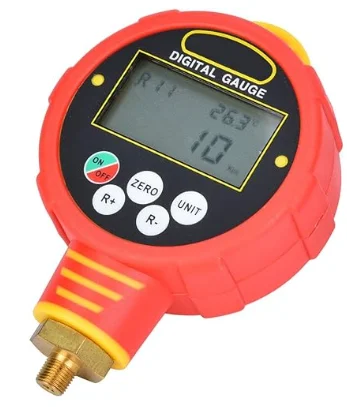 Digital Cooling Agent Pressure Gauge R32 Compatible High Low Pressure Meter With Backlit Screen For HVAC Refrigeration Testing T