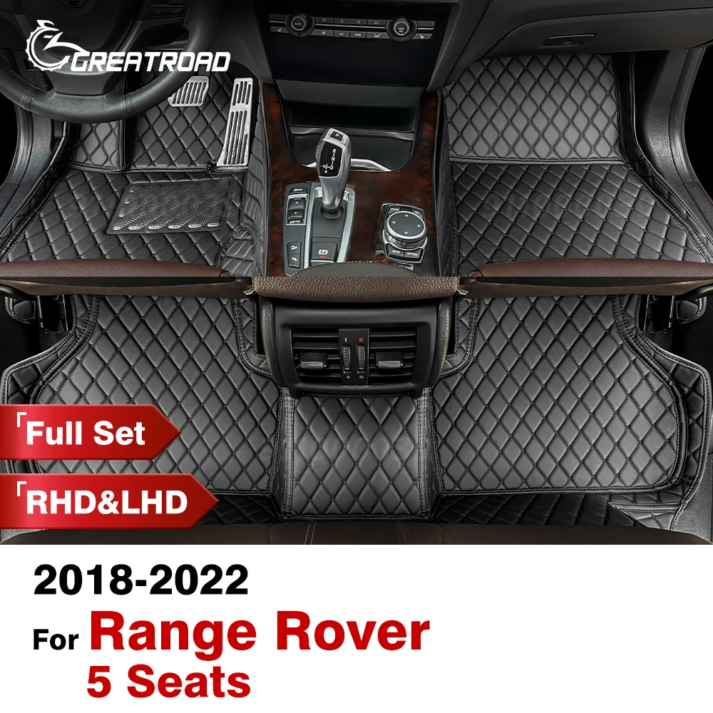 

Автомобильные коврики на заказ для Land Rover Range Rover (5 мест) 2018-2022, Автомобильный Ковер, крышка, аксессуары для интерьера, коврик