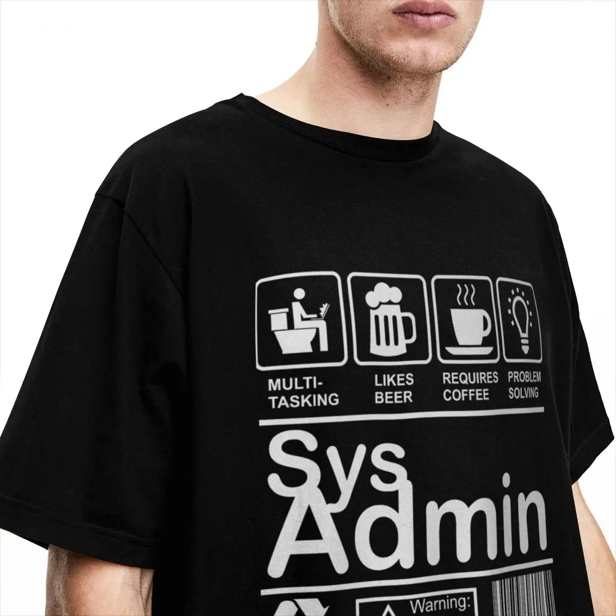 Men Sysadmin T Shirts Label Logo Cotton Clothing Summer Vintage Short-Sleeved T-Shirt O Neck Harajuku Casual Tshirt 4XL 5XL 6XL