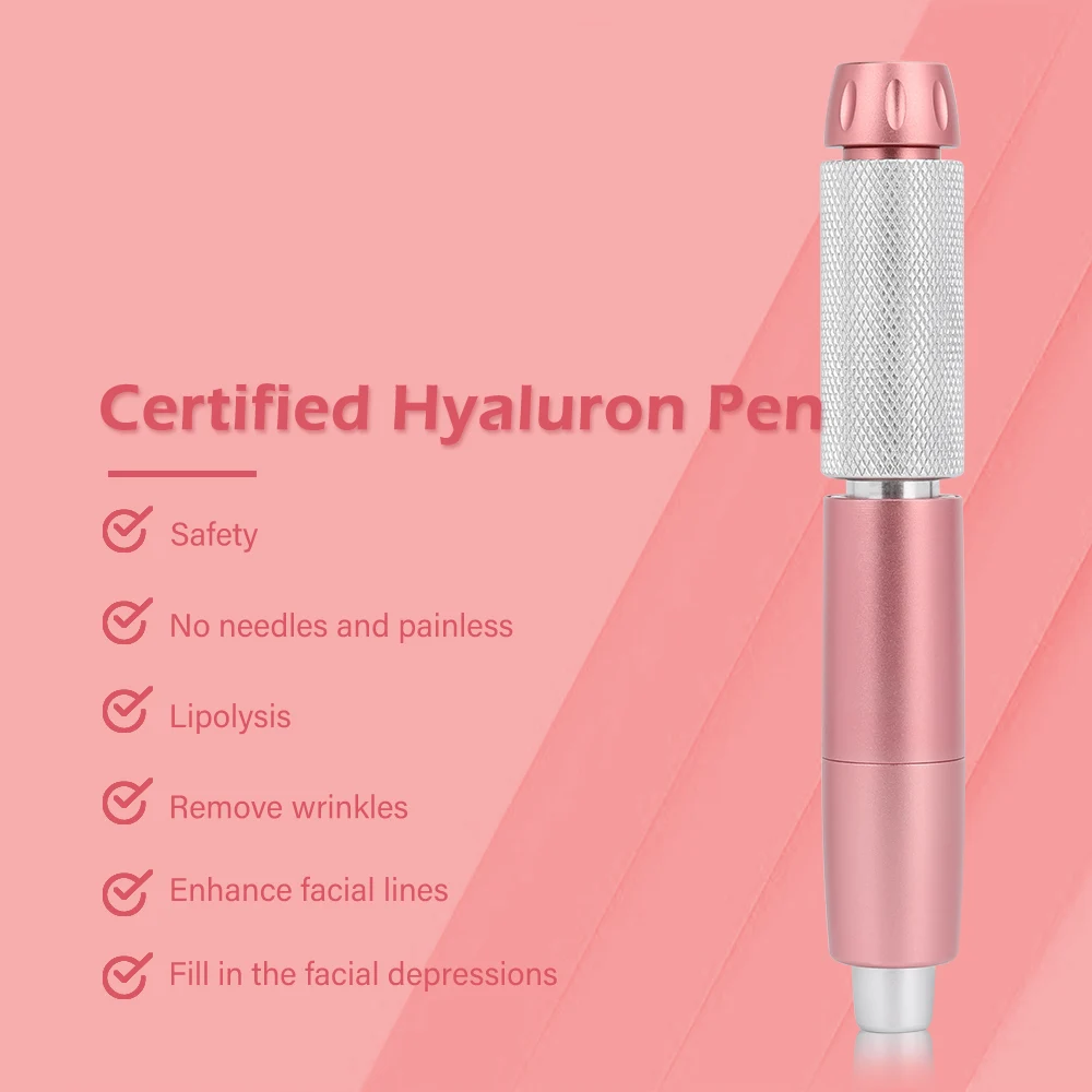 Caneta de ácido hialurônico Lip Filler Gun, Pressão de injeção Meso, Caneta Hyaluron, Levantamento, Anti Rugas, Cabeça Ampola, 2 em 1, 0.3ml, 0.5ml