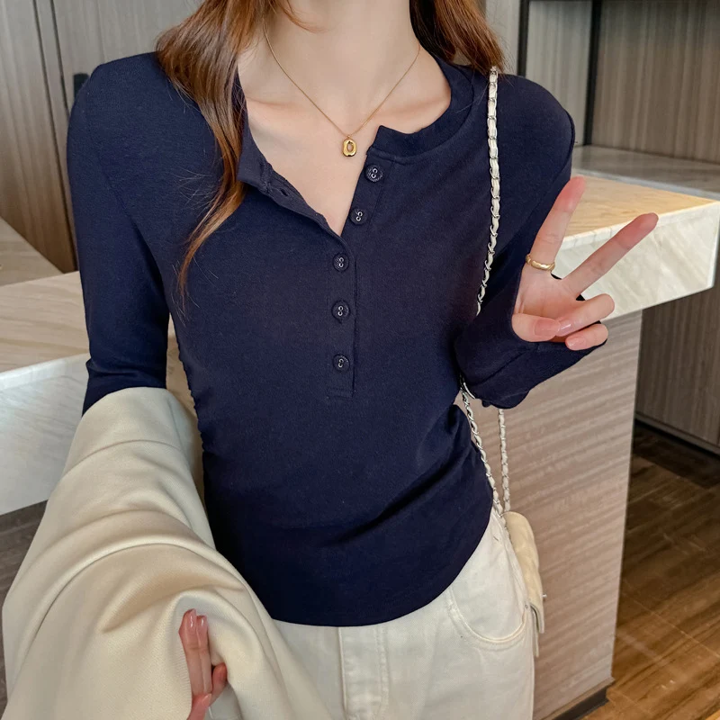 

New Gentle Style Buttons Pullovers Women Autumn Winter High Quality Knitted Sweaters Jumper Korean Solid Color Round Collar Tops