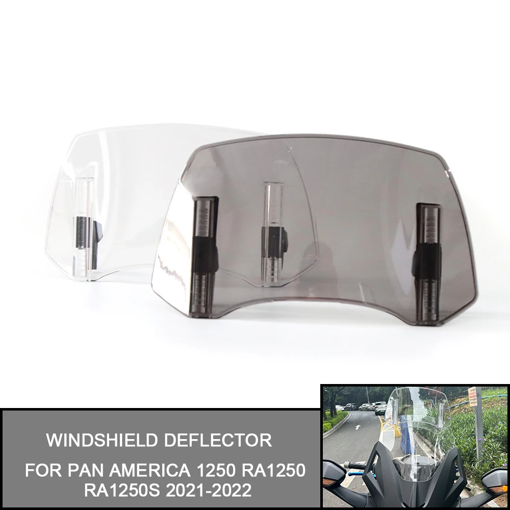 

For Pan America 1250 RA1250 RA1250S 2021-2022 Windscreen Motorcycle Universal Windshield Extension Adjustable Spoiler Clamp-On